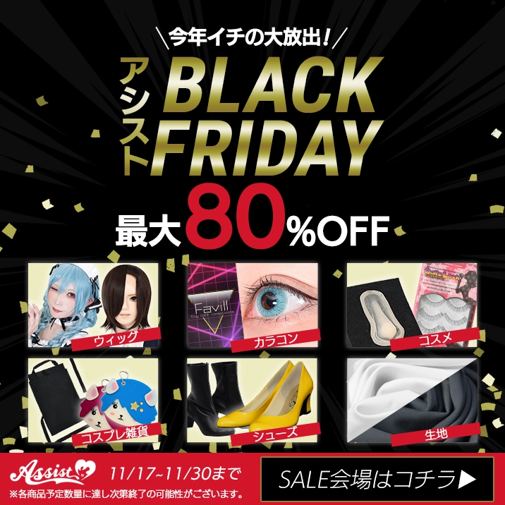アシスト ブラックフライデー 最大80%OFF